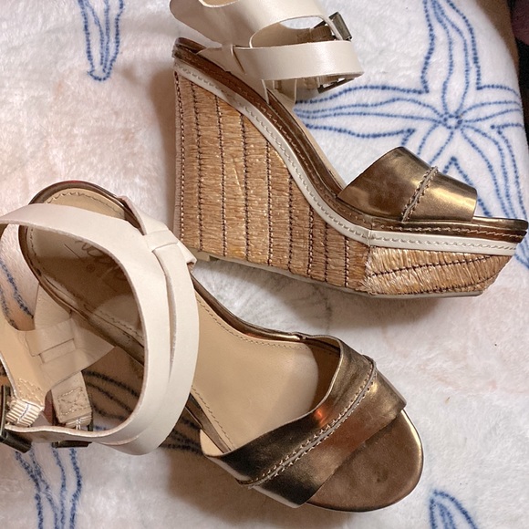 GUC ‘Boho’ copper and wicker wedge Sandals - Picture 2 of 3